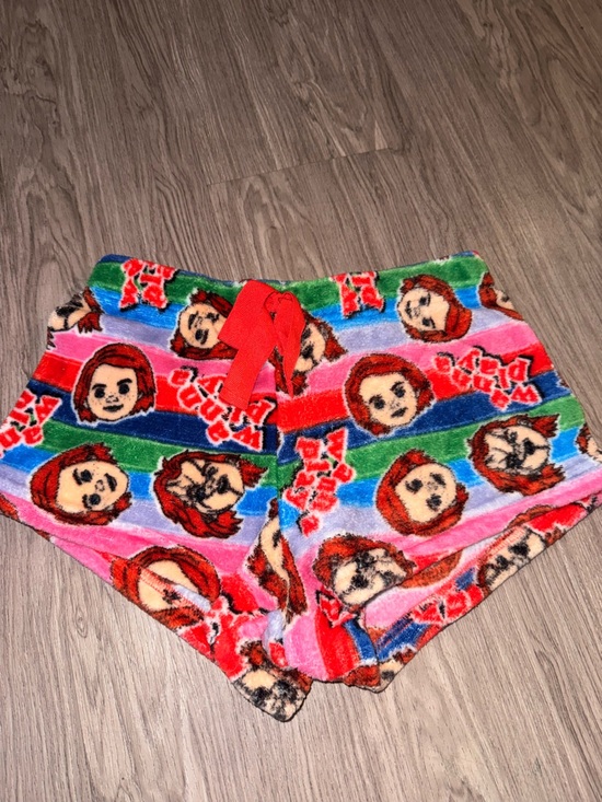 Chucky Other - Cozy Multicolor Plush Lounge Shorts with Drawstring